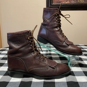 ARIAT Heritage Lacer Brown Leather Boot Western Cowbooy Roper Size 11 Men